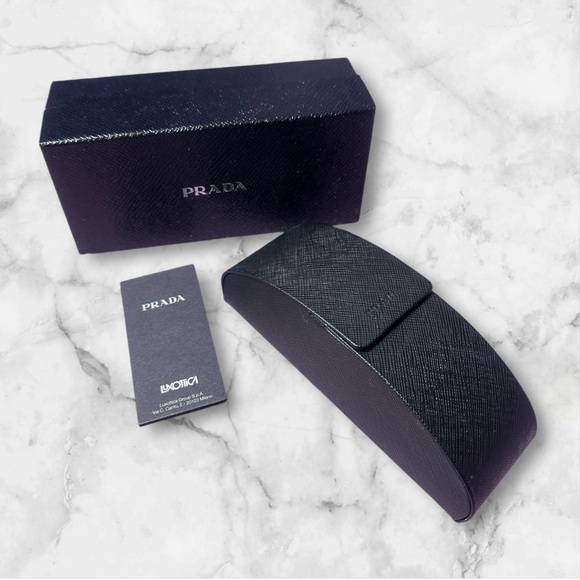 PRADA SPR 16L Designer Tortoise Shell Gold Hardware Sunglasses w/ Case & Box - Picture 6 of 7